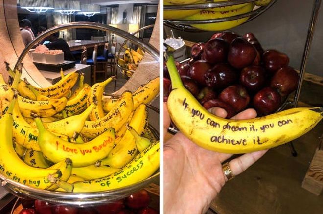бананы с пожеланиями