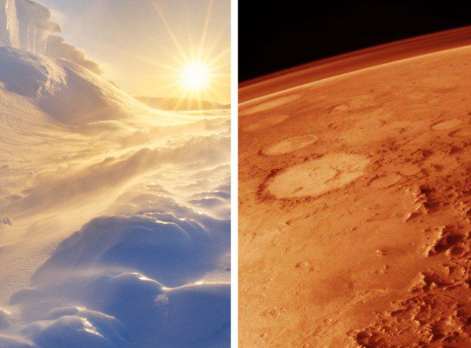 марс и антарктида