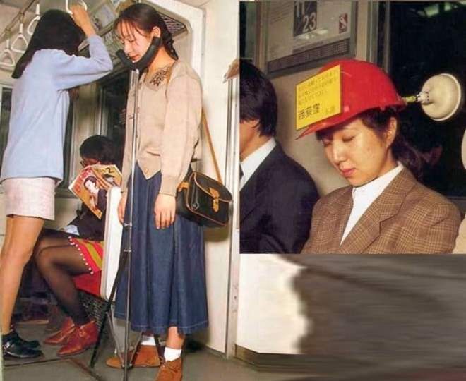Держатель головы для сна в метро
