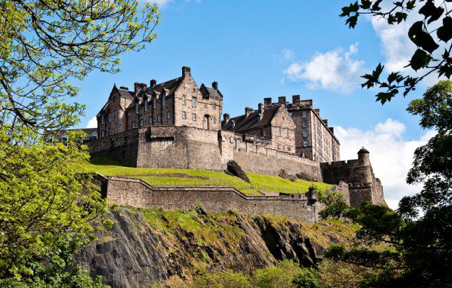 Замок Эдинбурга Шотландия