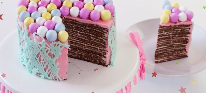 блинный торт на день рождения