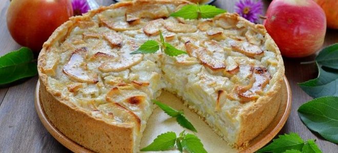 «Цветаевский» пирог с творогом и яблоками