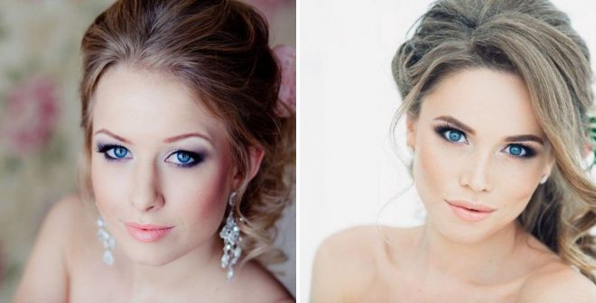 фото18 свадебный макияж для невесты с голубыми глазами