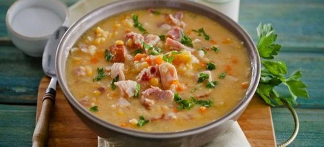 гороховый суп с курицей рецепт