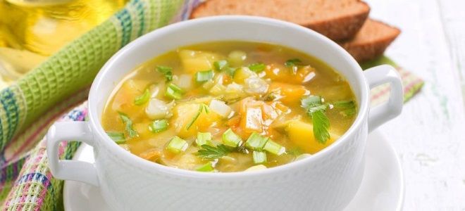 овощной суп на курином бульоне
