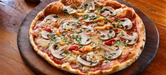Пицца с шампиньонами – рецепт