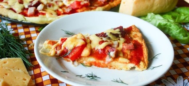 Пицца в микроволновке - рецепт