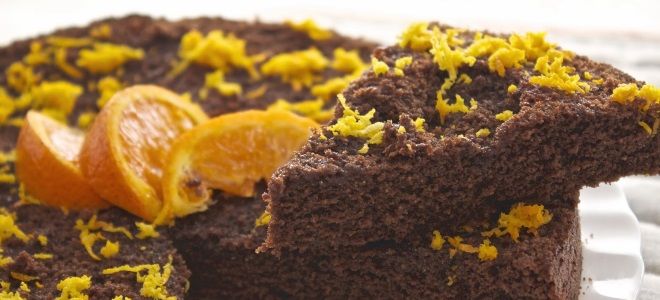 Постный шоколадно-апельсиновый торт