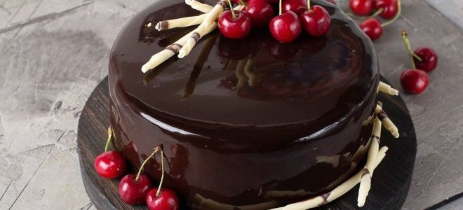 шоколадная зеркальная глазурь для торта
