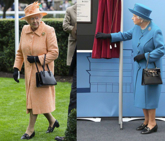 Королева тяготеет у элегантной обуви