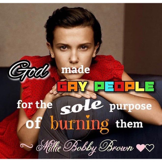 Милли Бобби Браун сделали гомофобным мемом