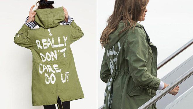Та самая куртка на Мелании Трамп
