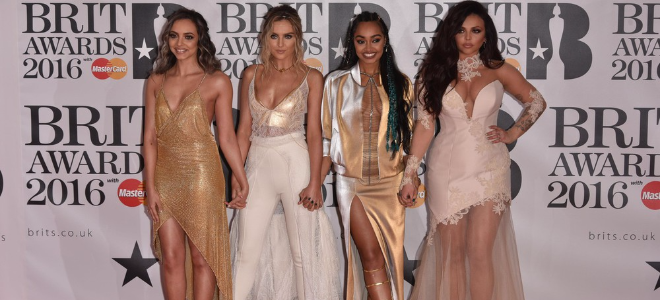 Участницы группы Little Mix на красой дорожке  BRIT Awards-2016