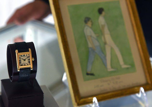 Картина, которую рисовала Жаклин Кеннеди, и ее часы
