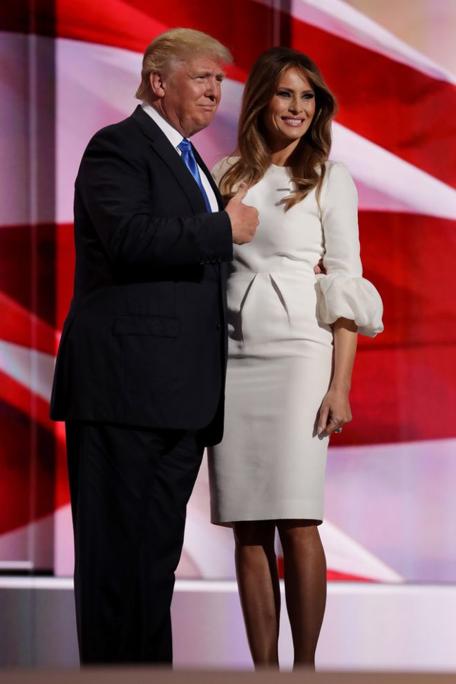 Мелания и ее супруг президент  США Дональд Трамп