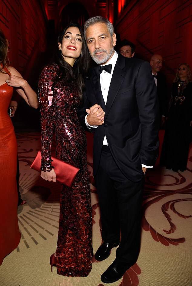 Амаль и Джордж Клуни на вечеринке Met Gala 2018