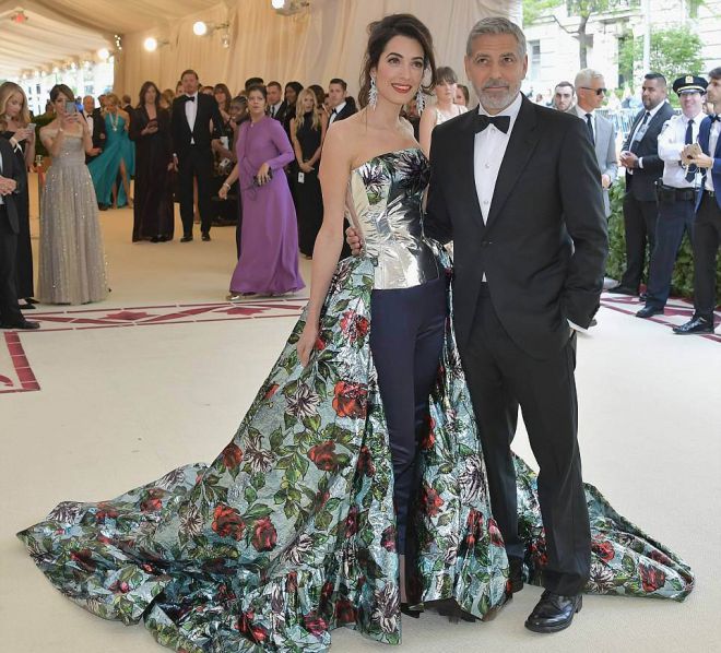 Амаль Клуни и Джордж Клуни на Met Gala 2018