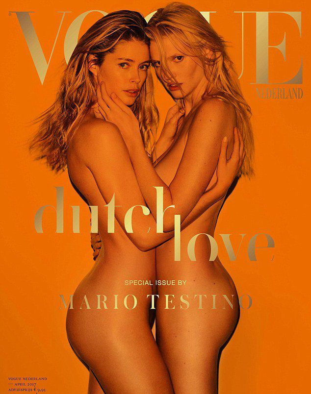Даутцен Крез и Лара Стоун разделись в честь 5-летия голландского Vogue