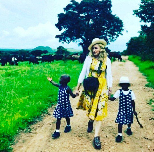 Madonna and daughters in Malawi