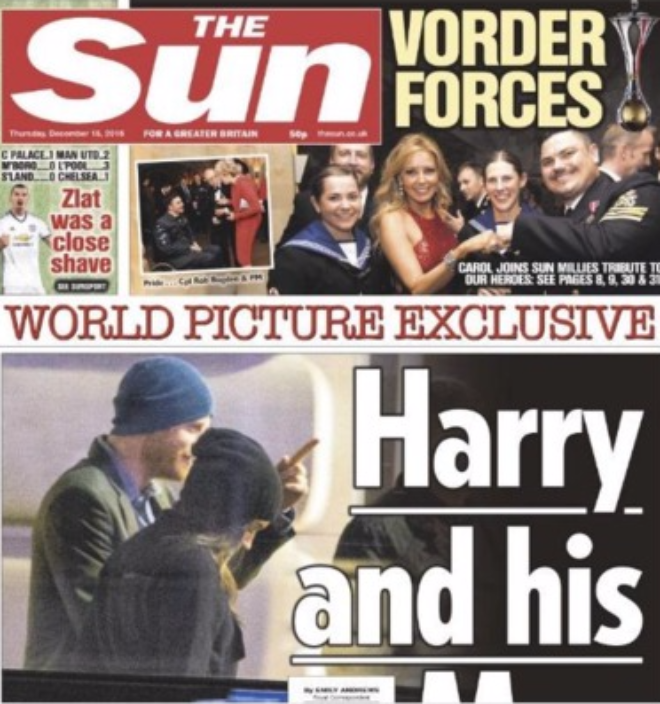 Папарацци сделали первые совместные фото принца Гарри и Меган Маркл