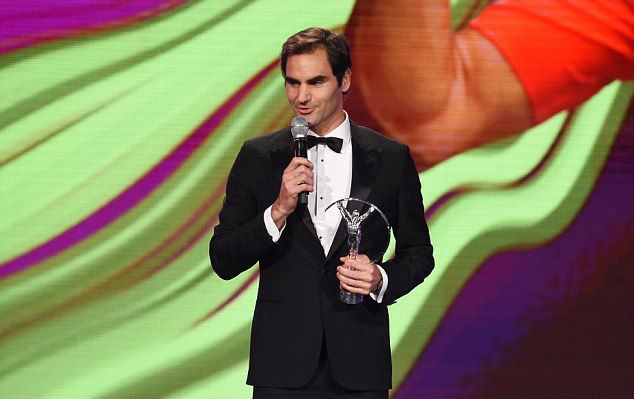 Швейцарский теннисист Роджер Федерер на Laureus Awards