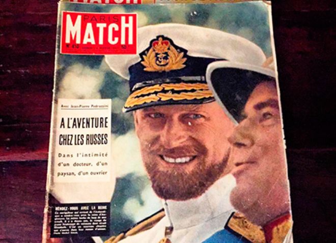 Архивная обложка Paris Match с принцем Филиппом