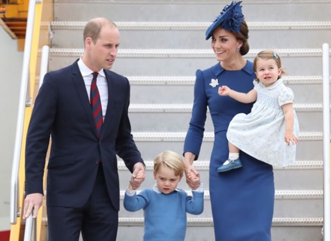 Кейт Миддлтон и принц Уияльм с детьми