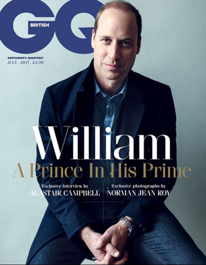 Обложка GQ с принцем Уильямом