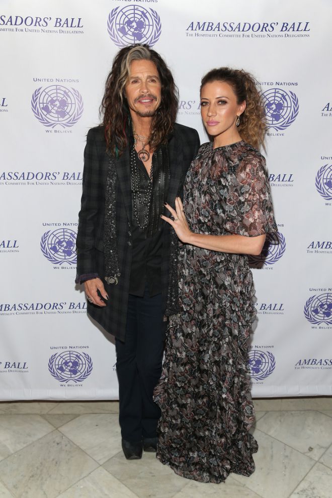Стивен Тайлер и Эйми Престон на Ambassadors' Ball 2016 в Нью-Йорке
