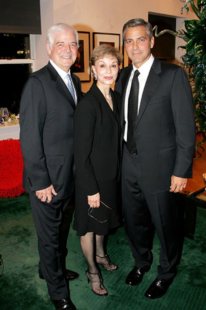 Джордж Клуни с родителями - папой Ником и мамой Ниной
