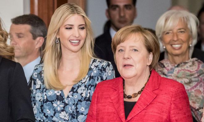 Иванка Трамп и Ангела Меркель
