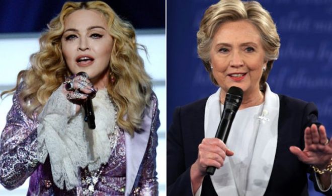 2. Хиллари Клинтон и Мадонна