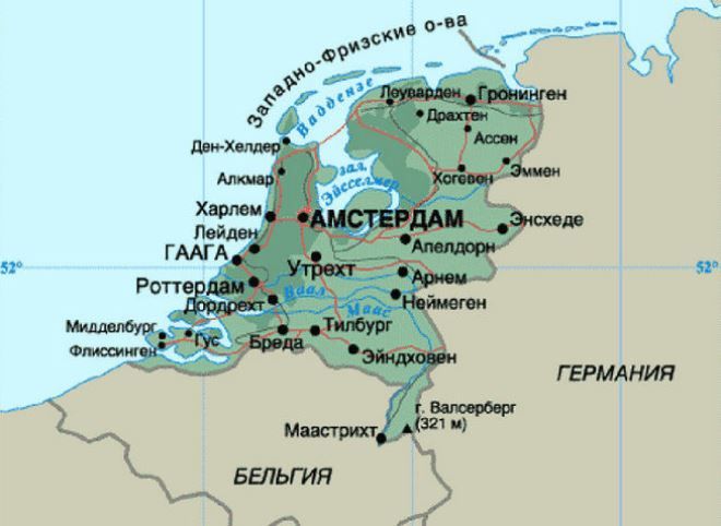 Харлем на карте Нидерландов