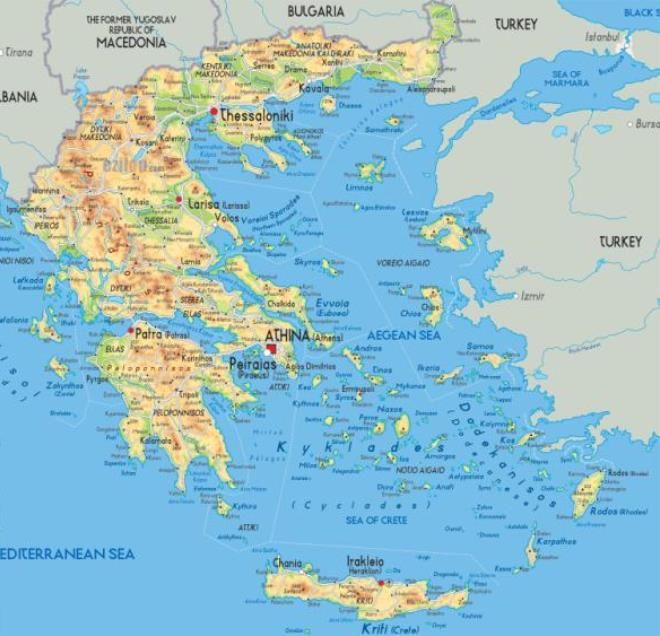 Где находится Греция на карте