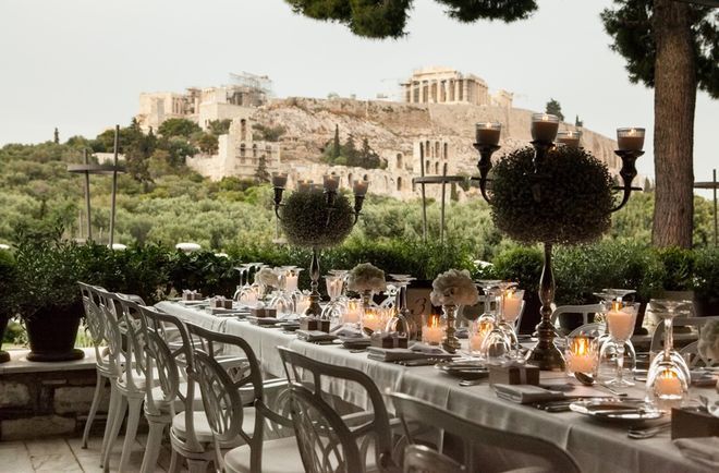 Свадебный банкет с видом на Парфенон, Афины