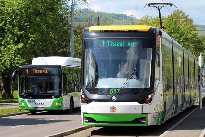 В Мишкольце хорошо развит муниципальный транспорт