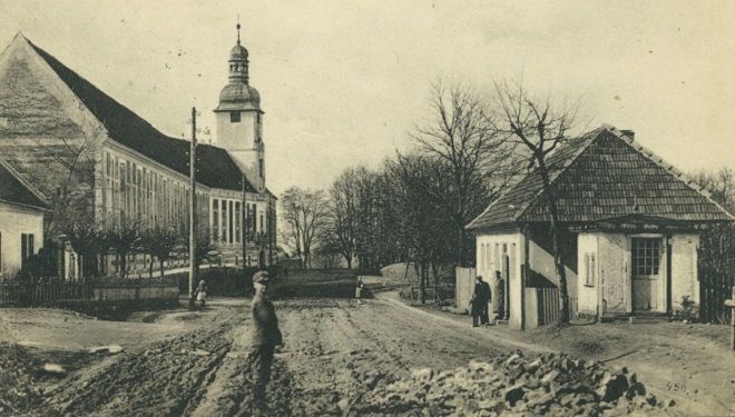 Дубница, 1930 г. На фото виден костел Святого Иакова
