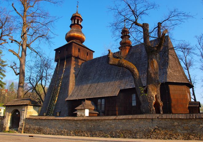 Деревянная церковь, в которой размещается музей Владислава Оркана