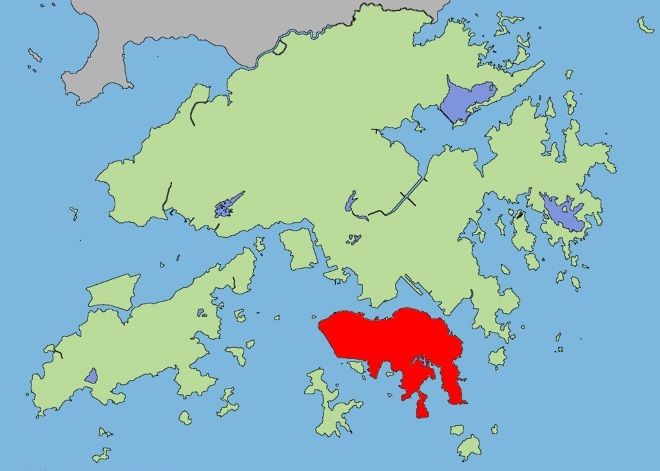 Остров Гонконг на карте