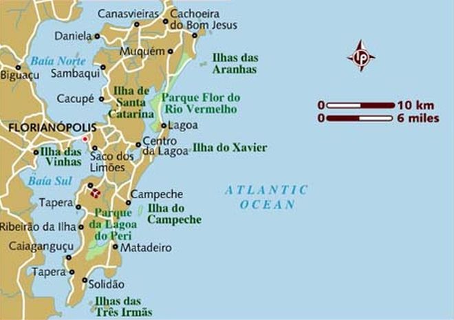 Остров Санта-Катарина на карте