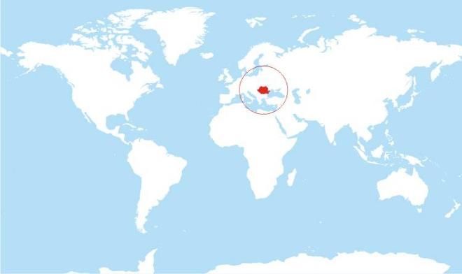 Румыния на карте мира