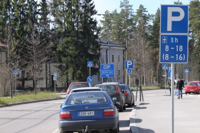Парковка авто в Финляндии
