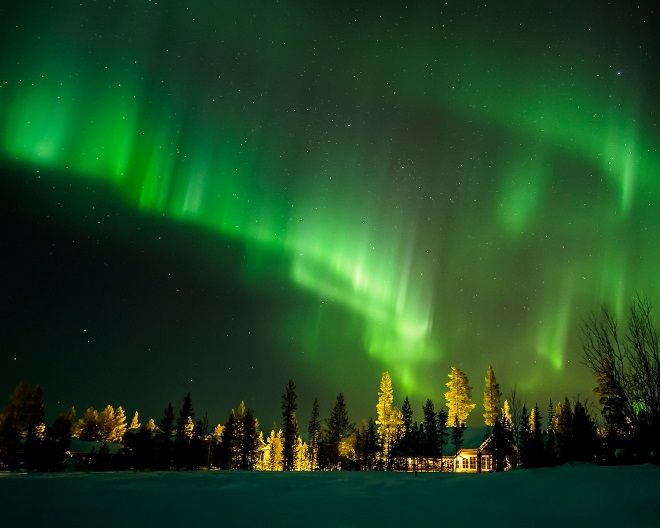 Как увидеть полярное сияние в Финляндии