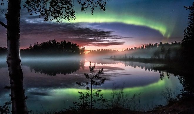 Когда можно увидеть северное сияние в Финляндии