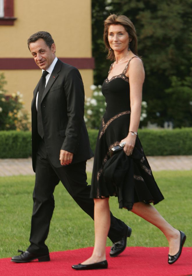 Гиколя Саркози с супругой Сесилией
