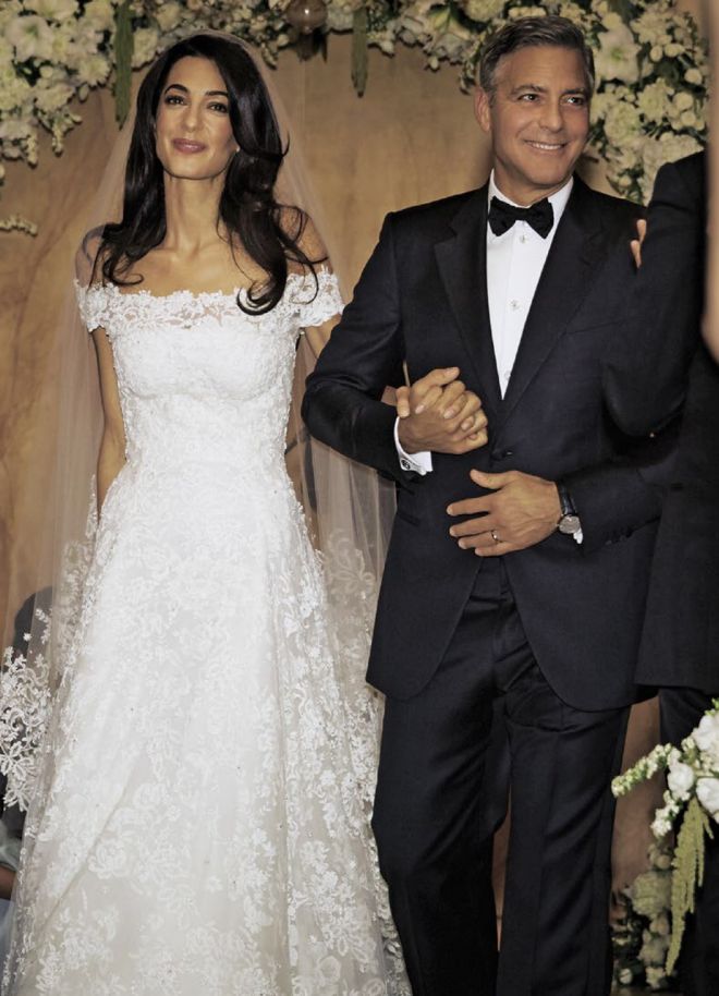 Свадебное фото Джорджа и Амаль Клуни