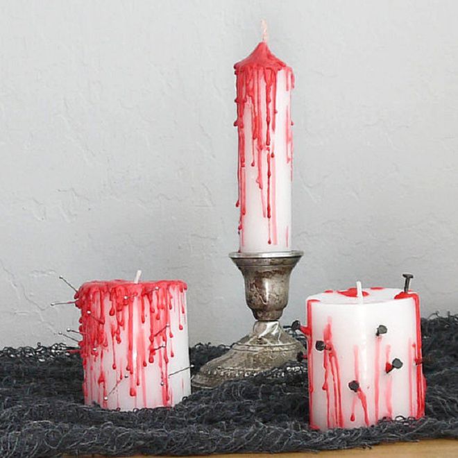кровавые свечи для хэллоуина