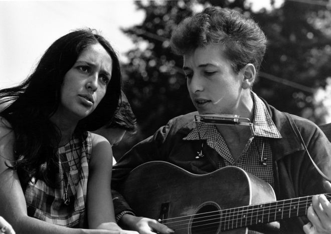 Боб Дилан и Джоан Баэз