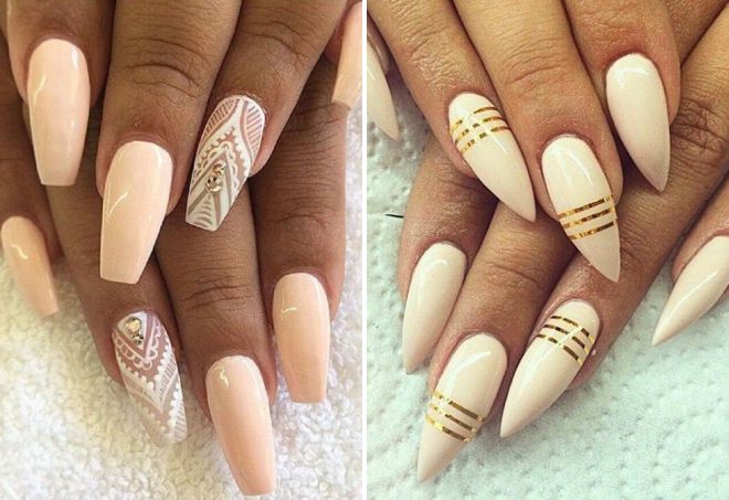 wedding manicure 2018 for long nails