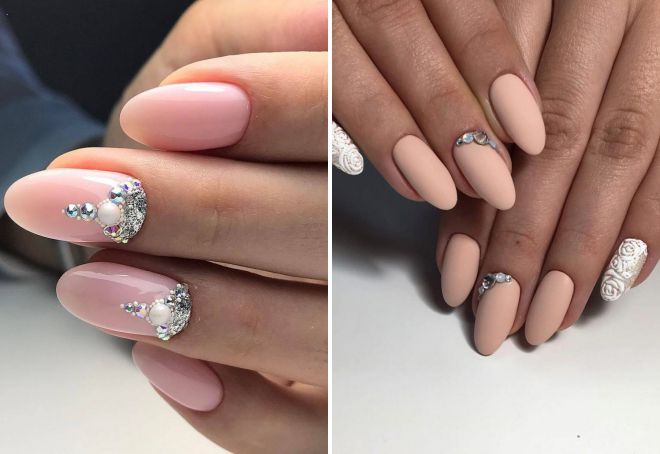 manicure for long almond nails